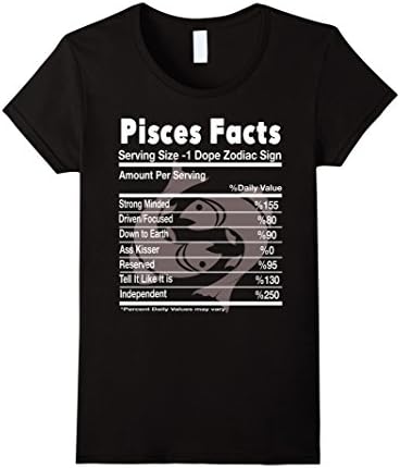 Women's Pisces Facts - Funny Pisces Shirt Large Black