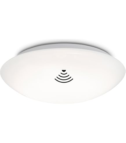 LEDKIA LED-Deckenleuchte 18W, Rund Ø29 Cm, Mit Bewegungs- & Dämmerungssensor – Flickerfrei, Weiß