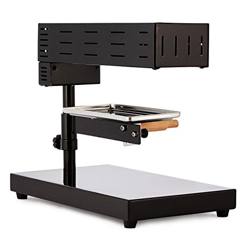 Klarstein Appenzell 2G Schweizer Raclette Grill Käse-Raclette Tischgrill (600 Watt, Standgerät, höhenverstellbar, schwenk- kippbar, Temperaturregulierung) schwarz - 7