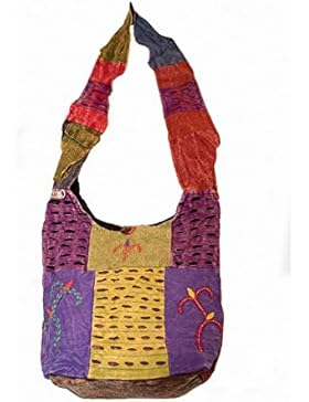 Boho Bohemian Crossbody Bag - Hippie Shoulder Bag Purse for Women – Cotton – Handmade in India