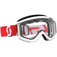 Scott Recoil XI Enduro MX Goggle Cross/MTB Gafas Blanco/Rojo/Transparente