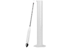 LIOAEUST Alcohol Hydrometer, 100ml Alcohol Meter Spirit Meter Distilling 0-100% with Measuring Cup Meter Tester for Wine and Beer Making