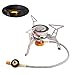 Produktbild Overmont Mini Tragbar Faltbar Gaskocher Campingkocher Campinggaskocher mit Windschutz Funktion 3200W für Camping Trekking Picknick Wandern