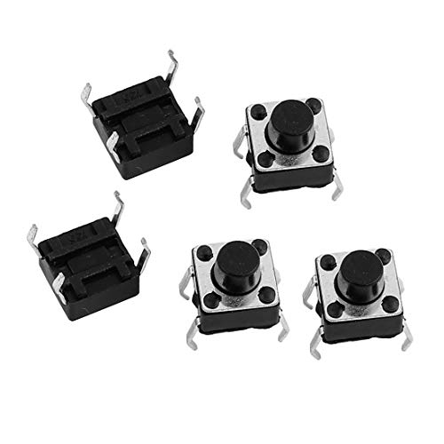 5pcs 6mmx6mmx6mm panel pcb momentáneo tactile tactile push button switch micro switch 4 terminales
