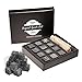 Produktbild Original Spirits Club Whisky Steine Geschenkset 12 Stück Marmor Whisky Steine mit Luxus Geschenkbox, Getränkekühler Würfel Whiskey Scotch Steine Weihnachten Geburtstag Vatertag Geschenkidee für Männer
