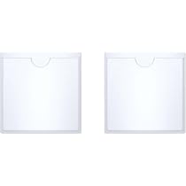 2-Pack Transparent Parking Ticket Holder For Car Windscreen - Adhesive Clip For Permits & Receipts-488296