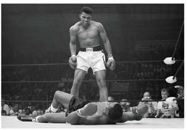 MUHAMMAD ALI - VS SONNY LISTON - ART PRINT 60CM X 80CM - BRAND NEW