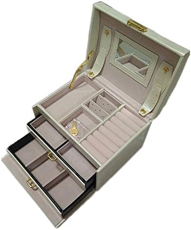 Dokin Christmas Gift Elegant White Jewellery Box Jewelery Earrings Trinket Box Jewellry Storage