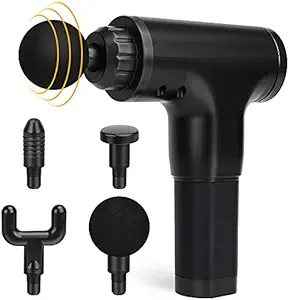 HOLOKAI 6 Adjustable Speed Massage Gun Physiotherapy Device Handheld Portable and Rechargeable Full Body Vibration Device for Pain Relieve with 4 Massage Head Facial Gun (Multicolor)