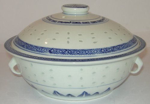 Tureen with Lids 20cm/8" dia Ceramic Rice Pattern Guaranteed quality