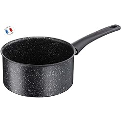 Tefal C6343002 Authentic Casserole 20 cm Noir Moucheté Tous Feux Dont Induction, Aluminium