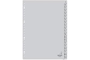 Register Kangaro A4 Buchstaben PP 120 Micron 23r. 20tlg grau