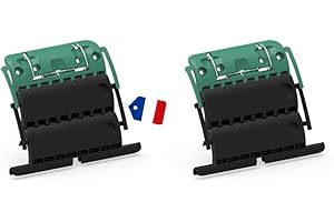 COPPERCART Ensemble de 2 attaches verrou ZF Clicksur H875E pour tablier de volet roulant - Fixation sécurisée pour volets roulants - Verrou automatique 2 maillons - Attache clipsable de sécurité anti-effraction