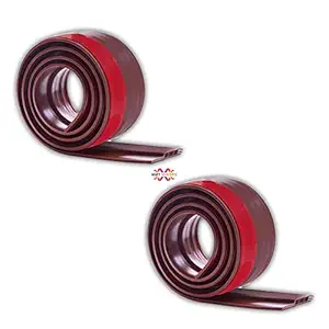 MMT Acoustix(Set of 2Pcs) Door Bottom Seal Strip | Self Adhesive Door Seal Bottom | Waterproof & Soundproof | 1mtr x 50mm Brown