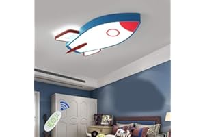 AHQX Plafoniera A LED per Camerette Plafoniere Razzo Lampadario Moderno Paralume Acrilico Luci Creative per Bambini Dimmerabili Telecomando Bambini Ragazzi Soggiorno Illuminazione Camera da Letto