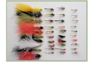 TROUTFLIES UK MIXED PACKS Winter, Cool Weather Trout Flies, 40 Per Pack, Tungsten, Goldead, Lure & Nymph