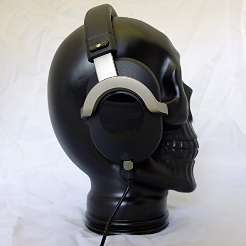 AMP3 Luxury Glass Skull Headphones Stand - BLACK