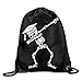 Produktbild Funny&shirt Dab Skeleton Drawstring Pack Beam Mouth Sport Bag Shoulder Bags For Men And Women