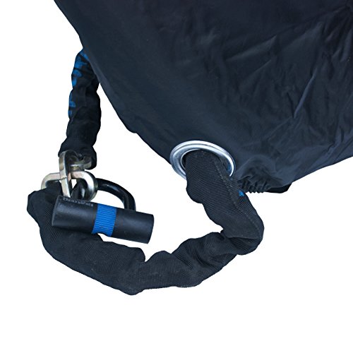 BTR strapazierfähige Fahrradgarage, Schutzbezug oder Abdeckplane, wasserfest, geeignet für Fahrräder und Scooter. Hochqualitatives Polyester Oxford Material, schwarz, 21D Oxford Material. Zur Unterbringung von bis zu 2 Fahrrädern - 6