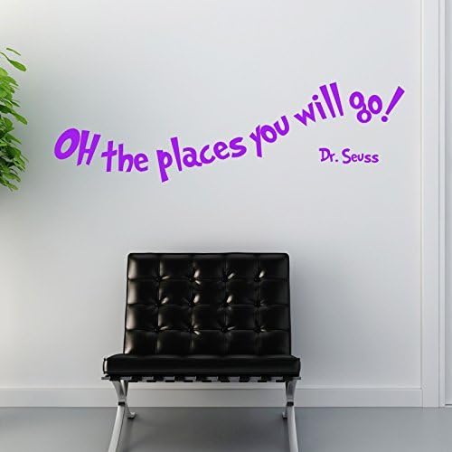 OH THE PLACES YOU WILL GO DR SEUSS WALL STICKERS DECALS WORDS QUOTES