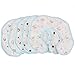 Blue Soft Cotton Cute Infants Kids Boy Girl Waterproof Lunch Bibs Saliva Towel Pack of 5