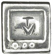 Tedora: Silver TV Bead Charm