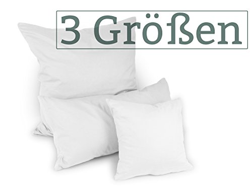 Renforcé-Kissenbezüge im Doppelpack – 100% Baumwolle – schlicht und edel im Design, in 8 Uni-Farben, 40 x 80 cm, weiß - 9