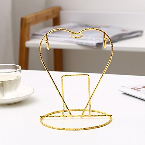 Metal cup drain rack,Flower cups cups dishes racks rose gold wrought iron stainless steel coffee cups dish racks drain racks 2 cup holders heart racks-yellow