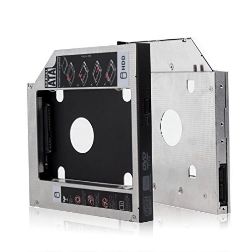 DiGiYes® 12,7 mm / 0.5in Universelle Second SATA HDD Festplatte Caddy Modul Adapter