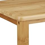 Relaxdays Couchtisch RUSTICO Bambus, Rechteckig, Flach, 2 Ebenen, Ablage Mit Stauraum, HBT: ca. 50 x 80 x 34 cm, natur - 3