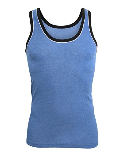 5er Pack MT® Herren Tanktop Melangefarben – Herren Unterhemden Achselhemden Sporthemden im 5-Farb-Pack - 5