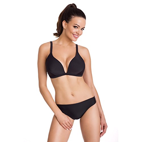 Aquarti Bikini Hose Damen Badepants Slip Badeslip Panty Unifarben Gemustert - 3