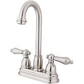 Kingston Brass KB3498AL Restorasyon 10 cm Merkezli Bar Musluğu, Saten Nikel