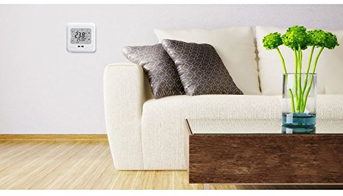 Digital Raumtemperaturregler Temperaturregler mit LCD Touchscreen Fußbodenheizung Heizung inkl. Bedienungsanleitung in deutsch und englisch (weiß) - 6