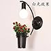 Produktbild LKMNJ Home Beleuchtung Wandleuchten Continental im Retro-stil Schlafzimmer Wand Lampen amerikanischen Nachttischlampe Eisen Kunst Industrial Air Bonsai Café, weißes Licht 15 * 28 * 43 Cm