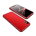 Price comparison product image iPhone X Case,2ndSpring Ultra-thin 3in1 360 Degrees Full Body Plastic Hard Case Cover Skin Shockproof Shell with Tempered Glass Screen Protector for iPhone X Protective Rubber Light Gel Tough Case Red