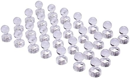 28PCS Clear Magnetic Push Pins - Perfect for Maps, Whiteboards, Refrigerators