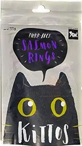 Kittos Cat Treats Salmon Rings 35 gm Each, Pack of 5