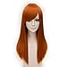 55cm Long Vogue 15 Colors Straight Style Women Anime Synthetic Cosplay Hair Wig+Wig Cap
