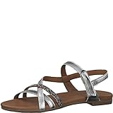 Verschluss: Klettverschluss Tamaris 1-1-28120-22 Damen Riemchensandale,Sandale,Sandalette,Sommerschuh,bequem,flach,Touch-IT,Silver,36 EU