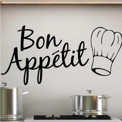 Sticker Bay Bon Appetit Kitchen Wall Sticker Art Quote - Lime Green