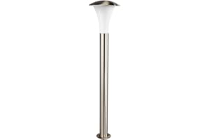 Lindby Luminaire extérieur Arda (Moderne) en Gris Inox (1 lampe,à E27), Borne lumineuse, luminaire pour socle