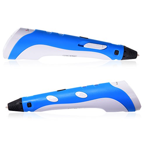Juboury JBY-I 3D-Pen.Stift für 3D Zeichnungen zur Erstellung von dreidimensionalen Zeichnungen, Kunstwerken, Modellen von Hand. Kompatibel mit 1,75 mm ABS und PLA Filament (Blau) - 4
