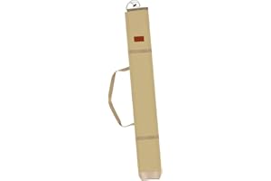 Oshhni Angeln Rutentasche Hardcase Faltbar, Angeltasche Canvas Verschleißfest, Portable Folding Angelset Tasche, Angelausrüstung Angelgerät Tasche für Angelschirme Angelausrüstung, 140cm Beige