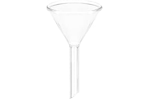 PATIKIL 45mm Glass Funnel, Short Stem Scientific Borosilicate Glass Heavy Wall Funnel for Filling Water Bottle Home Lab Kitchen Use
