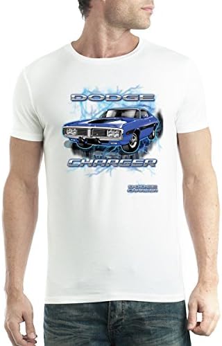 Dodge Charger Classic Car Men T-shirt White 3XL