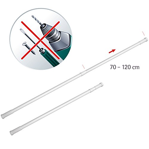Tatkraft Thorin Teleskop-Duschvorhangstange 70–120 cm, Ø1.9/2.2 cm Aluminium / Edelstahl - 3
