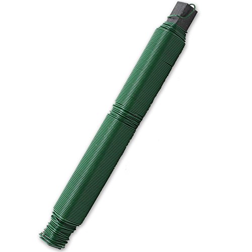 COM-FOUR® 4er Set Blumenwickeldraht Bindedraht in grün, 400 g - 2
