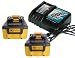 Produktbild YASI MFG® für 2 Stück 18,0 V 5,0 Ah Makita Akku BL1850B & Ladegerät 7A für Makita 14,4 V - 18,0 V[2x BL1850B + 1x Ladegerät LED 7A]