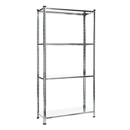 Kellerregal Lagerregal Regal Steckregal Kellerregal Werkstattregal Schwerlastregal – 4 Böden – 100kg Tragkraft – verzinkt - 3